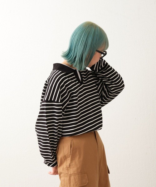 CIAOPANIC TYPY（チャオパニックティピー）の「オーバーサイズスキッパーポロ（ポロシャツ・メンズ・ネイビー/イエロー/グリーン/オフホワイト/ブルー・MEDIUM/LARGE）」の6枚目の写真