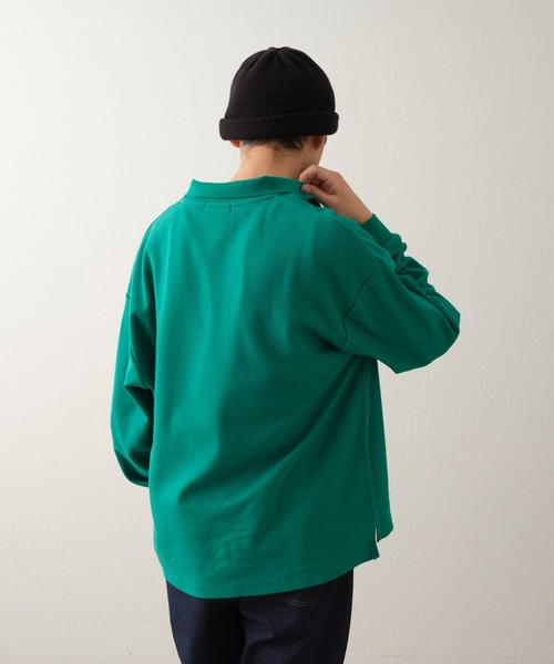 CIAOPANIC TYPY（チャオパニックティピー）の「オーバーサイズスキッパーポロ（ポロシャツ・メンズ・ネイビー/イエロー/グリーン/オフホワイト/ブルー・MEDIUM/LARGE）」の15枚目の写真