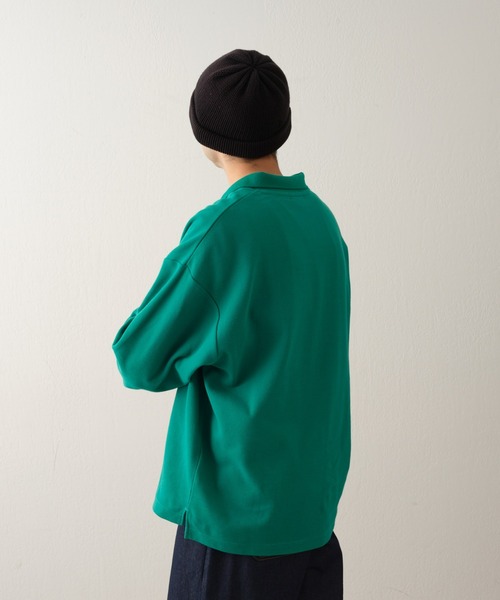 CIAOPANIC TYPY（チャオパニックティピー）の「オーバーサイズスキッパーポロ（ポロシャツ・メンズ・ネイビー/イエロー/グリーン/オフホワイト/ブルー・MEDIUM/LARGE）」の14枚目の写真