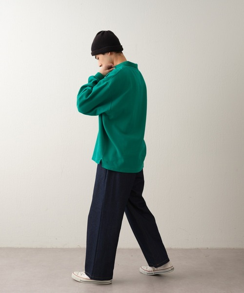 CIAOPANIC TYPY（チャオパニックティピー）の「オーバーサイズスキッパーポロ（ポロシャツ・メンズ・ネイビー/イエロー/グリーン/オフホワイト/ブルー・MEDIUM/LARGE）」の19枚目の写真