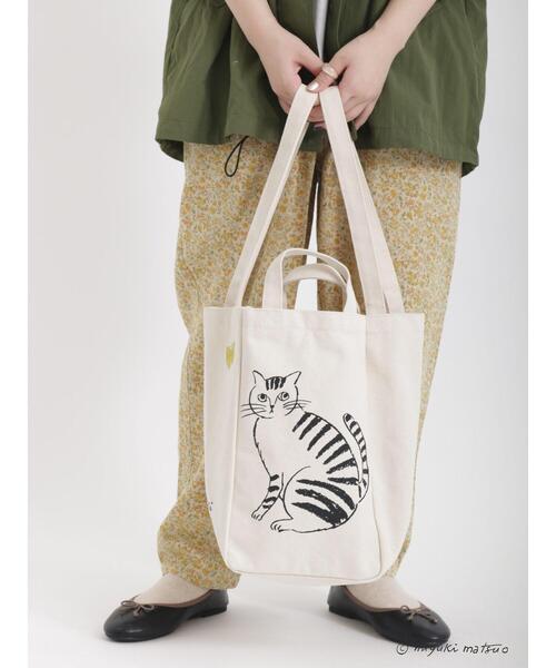 Samansa Mos2（サマンサ モスモス）の「【miyuki matsuoXSamansaMos2】2WAYバッグ（ハンドバッグ・レディース・モカ/キナリ・ﾌﾘ-）」の9枚目の写真