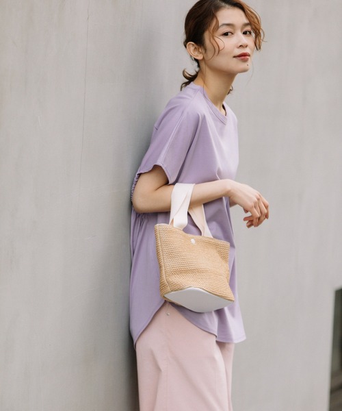 Munich（ミューニック）の「ストロー＆フェイクレザーミニトートバッグ（トートバッグ・レディース・ホワイト/ブラック・FREE）」の20枚目の写真