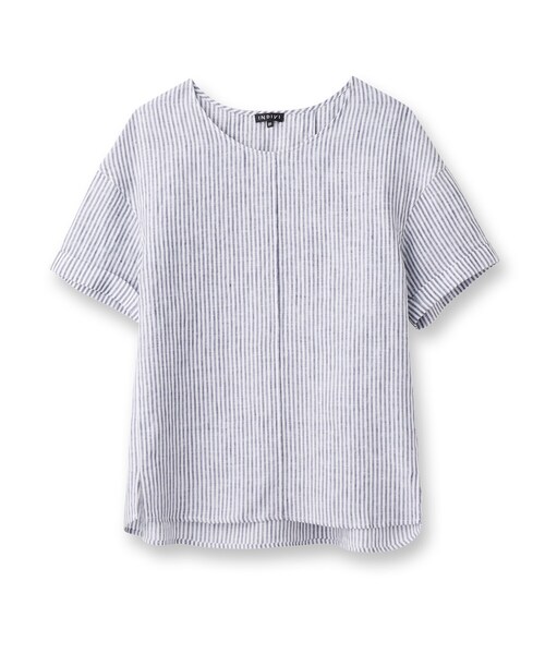 INDIVI(インディヴィ)の「◆【ゆったりシルエット/洗える】フレンチリネンTトップス(シャツ/ブラウス・レディース・ホワイト/ライトブルー/ネイビー/ホワイト系その他3/ピンク系・15 /34/05/38/12/13)」の16枚目の写真