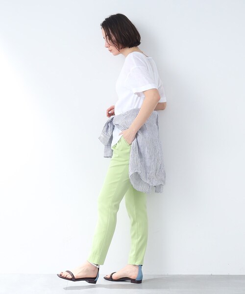 INDIVI(インディヴィ)の「◆【ゆったりシルエット/洗える】フレンチリネンTトップス(シャツ/ブラウス・レディース・ホワイト/ライトブルー/ネイビー/ホワイト系その他3/ピンク系・15 /34/05/38/12/13)」の14枚目の写真