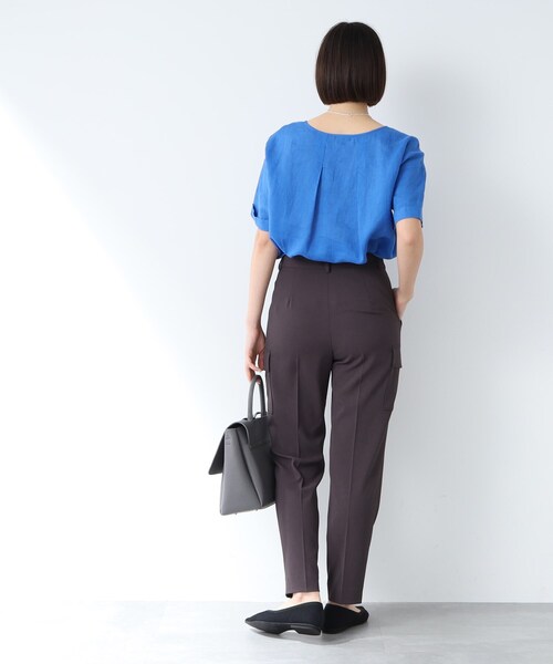 INDIVI(インディヴィ)の「◆【ゆったりシルエット/洗える】フレンチリネンTトップス(シャツ/ブラウス・レディース・ホワイト/ライトブルー/ネイビー/ホワイト系その他3/ピンク系・15 /34/05/38/12/13)」の20枚目の写真