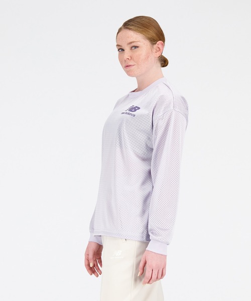 NEW BALANCE(ニューバランス)の「NB Athletics Pearl メッシュクルー(その他トップス・レディース・トップグレー/ライラック・SMALL/LARGE/X-LARGE/MEDIUM)」の6枚目の写真