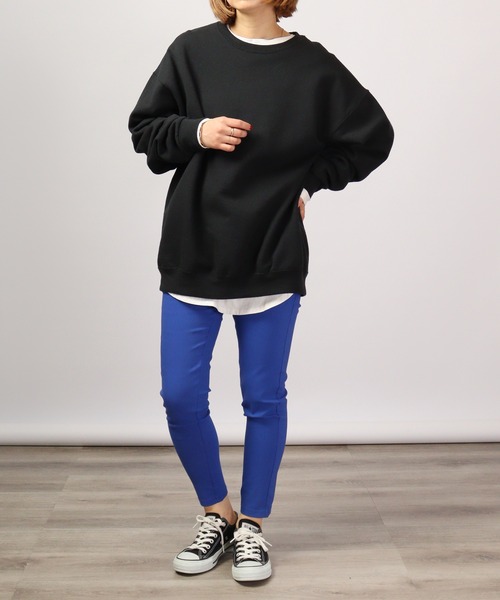 ちぃページ セール】PAGE ONE 小柄さん/低身長向け ツイルストレッチスリムパンツ