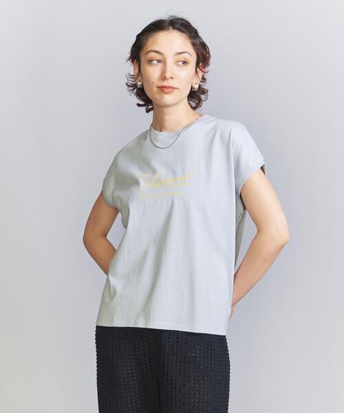 BEAUTY&YOUTH UNITED ARROWS（ビューティーアンドユースユナイテッドアローズ）の「コットン ロゴプリント フレンチスリーブ Tシャツ（Tシャツ/カットソー・レディース・ホワイト/ダークグレー/ライトブルー・FREE）」の14枚目の写真