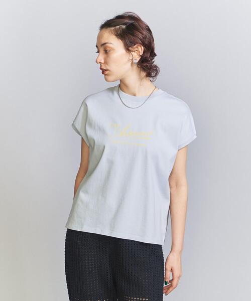 BEAUTY&YOUTH UNITED ARROWS（ビューティーアンドユースユナイテッドアローズ）の「コットン ロゴプリント フレンチスリーブ Tシャツ（Tシャツ/カットソー・レディース・ホワイト/ダークグレー/ライトブルー・FREE）」の15枚目の写真