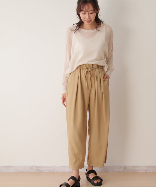 LBC(エルビーシー)の「ウエストシャーリングワイドパンツ(その他パンツ・レディース・ブラック/グリーン/ベージュ・M/L)」の9枚目の写真