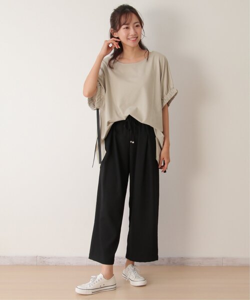 LBC(エルビーシー)の「ウエストシャーリングワイドパンツ(その他パンツ・レディース・ブラック/グリーン/ベージュ・M/L)」の15枚目の写真