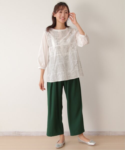 LBC(エルビーシー)の「ウエストシャーリングワイドパンツ(その他パンツ・レディース・ブラック/グリーン/ベージュ・M/L)」の17枚目の写真