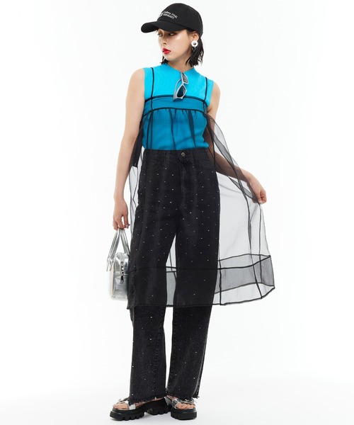 Narcissus（ナルシス）の「【Narcissus】シースルーレイヤードワンピース（ワンピース・レディース・ブラック/ピンク・FREE）」の17枚目の写真