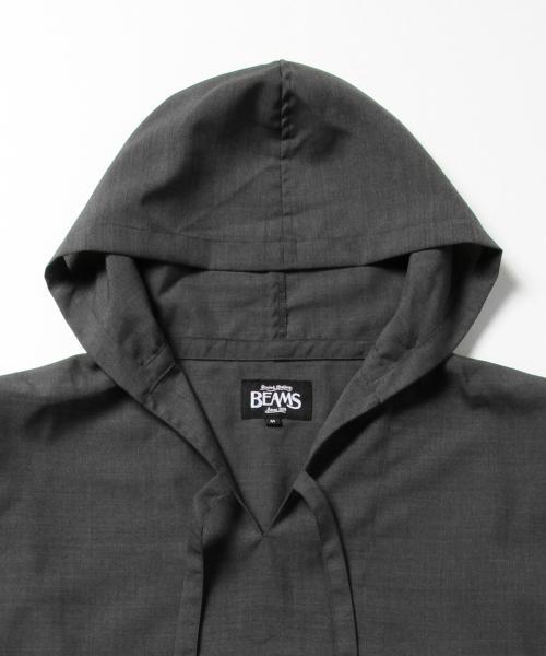 BEAMS(ビームス)の「BEAMS / ウール プルオーバー パーカー(パーカー・メンズ・ブラック/チャコールグレー・LARGE/SMALL/MEDIUM)」の7枚目の写真