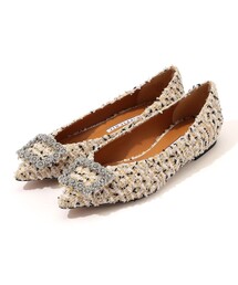 PIPPICHIC ピッピシック　ビジューフラットパンプス　ポインテッドトゥ Pippichic（ピッピシック）の「【PIPPICHIC/ピッピシック】ANNA