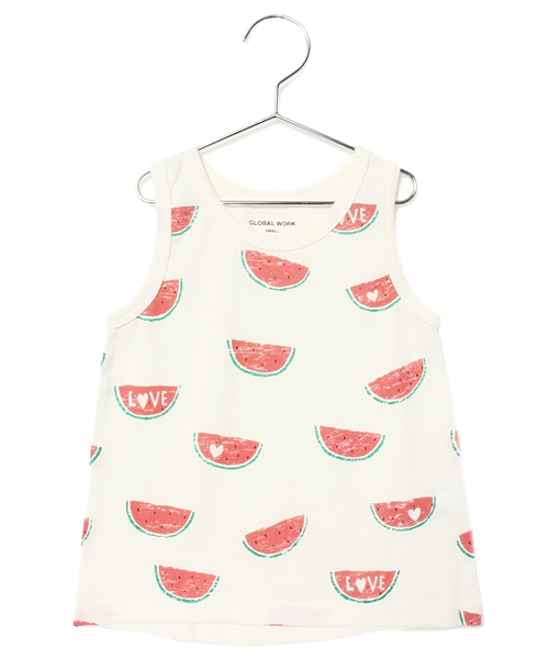 GLOBAL WORK（グローバルワーク）の「【吸水速乾機能】15GIRLタンクトップ/564660（タンクトップ・キッズ・オフホワイト/グレー/ホワイト/ピンク/ホワイト系その他・MEDIUM/SMALL/LARGE/X-LARGE）」の3枚目の写真