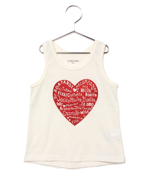 GLOBAL WORK（グローバルワーク）の「【吸水速乾機能】15GIRLタンクトップ/564660（タンクトップ・キッズ・オフホワイト/グレー/ホワイト/ピンク/ホワイト系その他・MEDIUM/SMALL/LARGE/X-LARGE）」の2枚目の写真