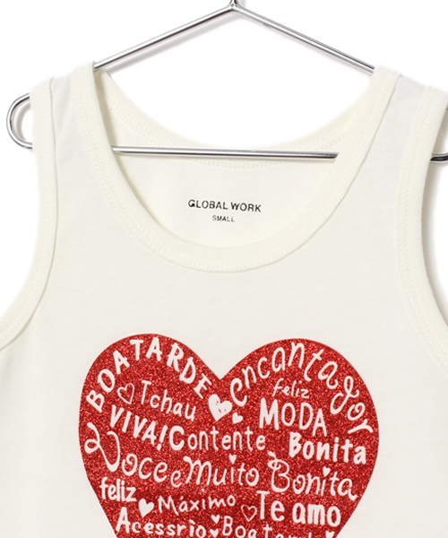 GLOBAL WORK（グローバルワーク）の「【吸水速乾機能】15GIRLタンクトップ/564660（タンクトップ・キッズ・オフホワイト/グレー/ホワイト/ピンク/ホワイト系その他・MEDIUM/SMALL/LARGE/X-LARGE）」の7枚目の写真