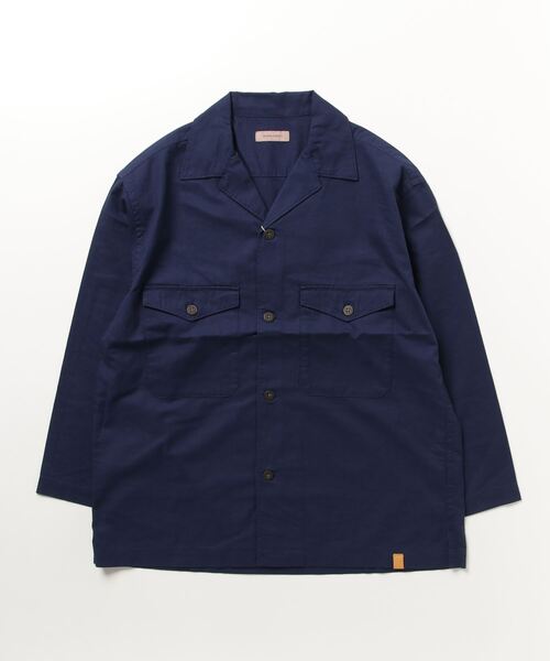 BEAMS LIGHTS(ビームスライツ)の「BEAMS LIGHTS / “Leno Weave” オープンカラー シャツ(シャツ/ブラウス・メンズ・ネイビー/オリーブ・MEDIUM/LARGE/SMALL)」の6枚目の写真