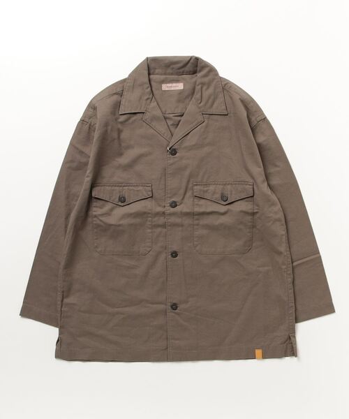 BEAMS LIGHTS(ビームスライツ)の「BEAMS LIGHTS / “Leno Weave” オープンカラー シャツ(シャツ/ブラウス・メンズ・ネイビー/オリーブ・MEDIUM/LARGE/SMALL)」の5枚目の写真