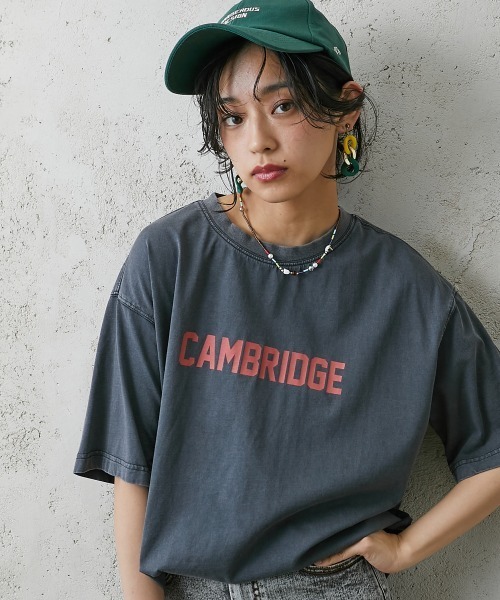 GEVS.(ジェイヴィス)の「<大きいサイズ> 綿100%ピグメント染ロゴプリントカラーTシャツ GEVS.(Tシャツ/カットソー・レディース・ブラック/パープル/ピンク・L/LL/3L/4L/5L)」の1枚目の写真