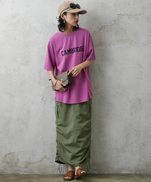GEVS.(ジェイヴィス)の「<大きいサイズ> 綿100%ピグメント染ロゴプリントカラーTシャツ GEVS.(Tシャツ/カットソー・レディース・ブラック/パープル/ピンク・L/LL/3L/4L/5L)」の21枚目の写真