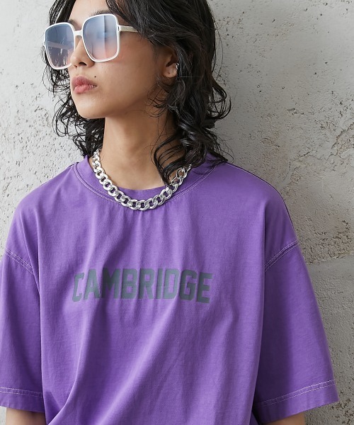 GEVS.(ジェイヴィス)の「<大きいサイズ> 綿100%ピグメント染ロゴプリントカラーTシャツ GEVS.(Tシャツ/カットソー・レディース・ブラック/パープル/ピンク・L/LL/3L/4L/5L)」の5枚目の写真
