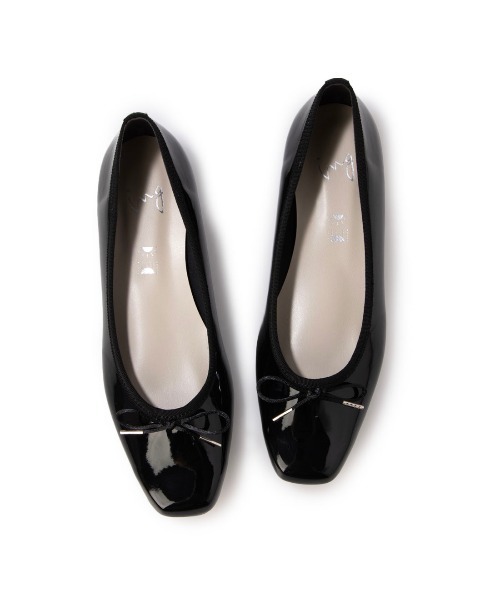 ing(イング)の「【全天候対応】スクエアトゥーバレエシューズ(バレエシューズ・レディース・ライトブラック/ブラック/タイガーカモ/ブラック×ブラック・23.5cm/24cm/23cm/22.5cm/24.5cm)」の2枚目の写真