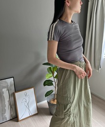 Jewelobe | ショルダーラインスポーティータイトTシャツ(Tシャツ/カットソー)