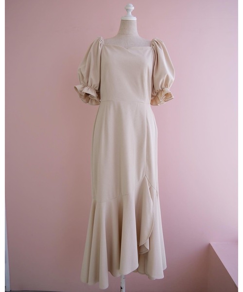 muguet（ミュゲ）の「ハートネックワンピース（ワンピース・レディース・ピンクベージュ/アイボリー・FREE）」の16枚目の写真