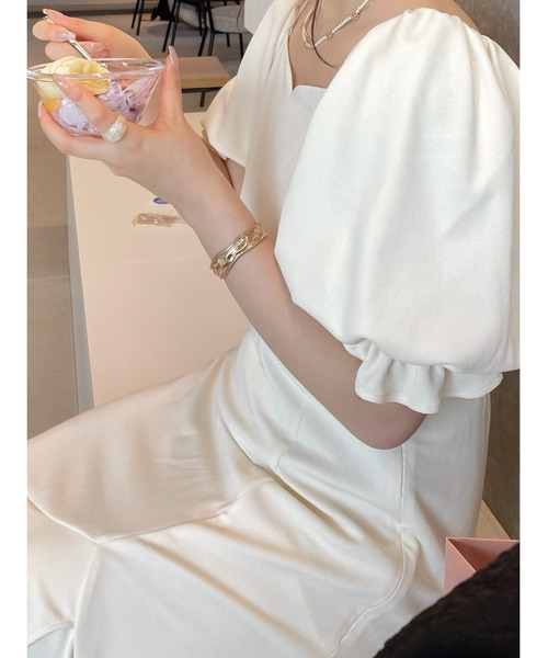 muguet ハートネックサーマルワンピース muguet（ミュゲ）の「ハートネックワンピース（ワンピース