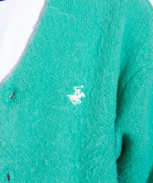 BEVERLY HILLS POLO CLUB（ビバリーヒルズポロクラブ）の「【BEVERLY HILLS POLO CLUB/ビバリーヒルズポロクラブ】モヘヤライクカーディガン ワンポイント（カーディガン/ボレロ・メンズ・ブラウン系その他/イエロー系その他/グレー系その他/サックスブルー/ブラック/ベージュ/ミント/ラベンダー/ブルー系その他/レッド/ブルー系その他7・M/L/XL）」の15枚目の写真