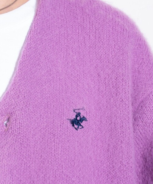BEVERLY HILLS POLO CLUB（ビバリーヒルズポロクラブ）の「【BEVERLY HILLS POLO CLUB/ビバリーヒルズポロクラブ】モヘヤライクカーディガン ワンポイント（カーディガン/ボレロ・メンズ・ブラウン系その他/イエロー系その他/グレー系その他/サックスブルー/ブラック/ベージュ/ミント/ラベンダー/ブルー系その他/レッド/ブルー系その他7・M/L/XL）」の22枚目の写真