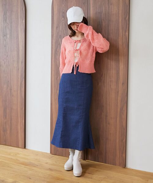 MAJESTIC LEGON（マジェスティックレゴン）の「ベーシックマーメイドスカート（スカート・レディース・アイボリー/ブラック/ブルー・MEDIUM/SMALL）」の22枚目の写真