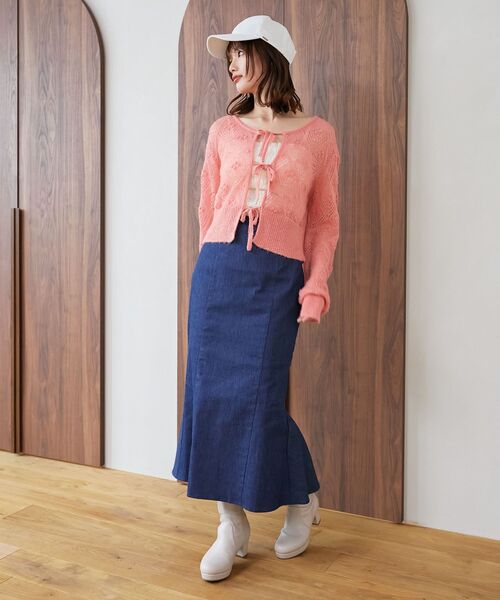 MAJESTIC LEGON（マジェスティックレゴン）の「ベーシックマーメイドスカート（スカート・レディース・アイボリー/ブラック/ブルー・MEDIUM/SMALL）」の21枚目の写真