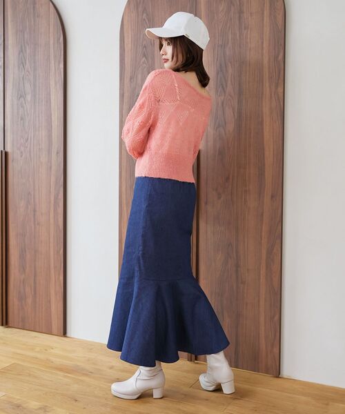 MAJESTIC LEGON（マジェスティックレゴン）の「ベーシックマーメイドスカート（スカート・レディース・アイボリー/ブラック/ブルー・MEDIUM/SMALL）」の20枚目の写真