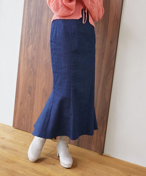 MAJESTIC LEGON（マジェスティックレゴン）の「ベーシックマーメイドスカート（スカート・レディース・アイボリー/ブラック/ブルー・MEDIUM/SMALL）」の18枚目の写真