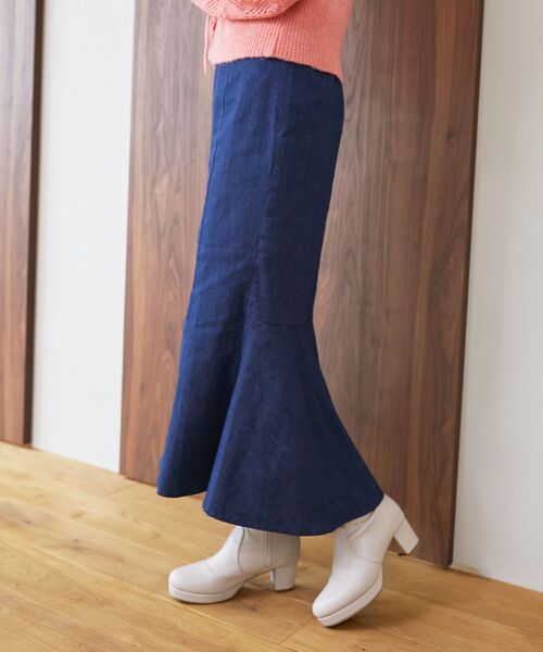 MAJESTIC LEGON（マジェスティックレゴン）の「ベーシックマーメイドスカート（スカート・レディース・アイボリー/ブラック/ブルー・MEDIUM/SMALL）」の16枚目の写真