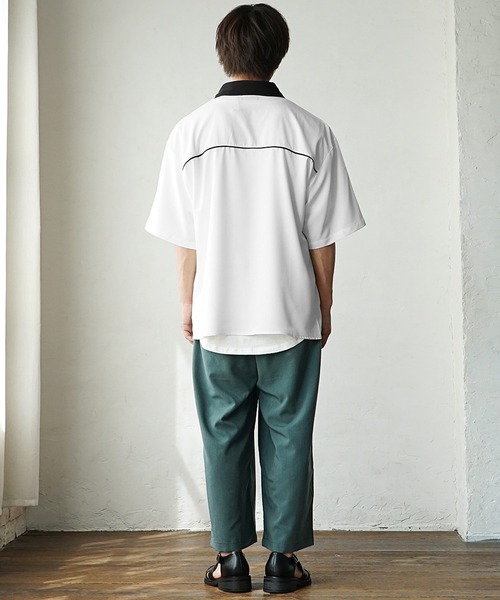 MinoriTY（マイノリティ）の「【爽やかにこなれる一着】ウエスタン半袖シャツ レギュラーカラーシャツ メンズ 夏服【MinoriTY】（シャツ/ブラウス・メンズ・ホワイト/ブルー・M/L）」の11枚目の写真