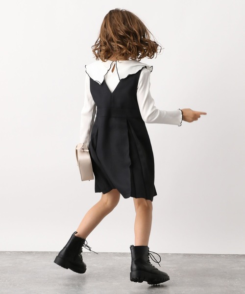 GLOBAL WORK（グローバルワーク）の「ヘビロッTEE／セーラーカラー/966389（Tシャツ/カットソー・キッズ・ブラック/オフホワイト・110cm/130cm/100cm/160cm/140cm/120cm/150cm）」の18枚目の写真