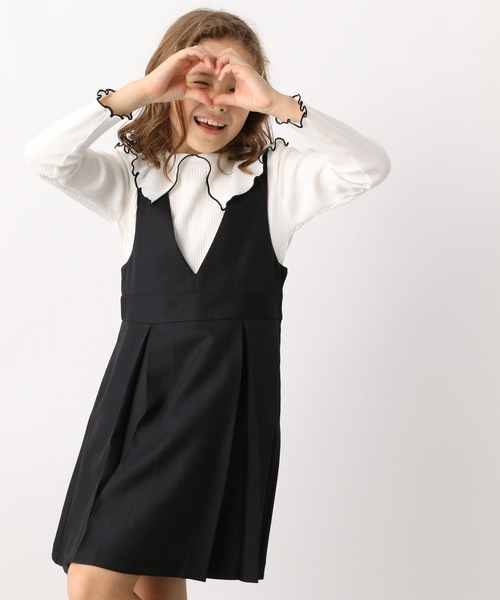 GLOBAL WORK（グローバルワーク）の「ヘビロッTEE／セーラーカラー/966389（Tシャツ/カットソー・キッズ・ブラック/オフホワイト・110cm/130cm/100cm/160cm/140cm/120cm/150cm）」の5枚目の写真