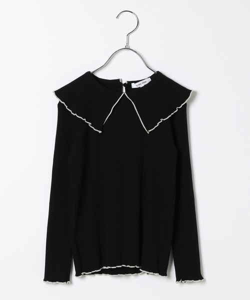 GLOBAL WORK（グローバルワーク）の「ヘビロッTEE／セーラーカラー/966389（Tシャツ/カットソー・キッズ・ブラック/オフホワイト・110cm/130cm/100cm/160cm/140cm/120cm/150cm）」の8枚目の写真