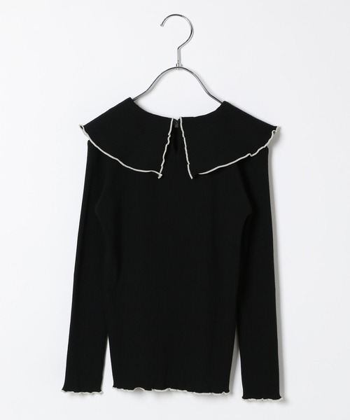 GLOBAL WORK（グローバルワーク）の「ヘビロッTEE／セーラーカラー/966389（Tシャツ/カットソー・キッズ・ブラック/オフホワイト・110cm/130cm/100cm/160cm/140cm/120cm/150cm）」の9枚目の写真