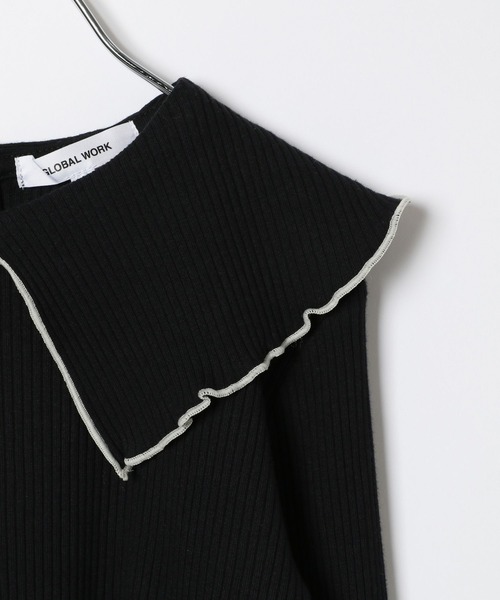 GLOBAL WORK（グローバルワーク）の「ヘビロッTEE／セーラーカラー/966389（Tシャツ/カットソー・キッズ・ブラック/オフホワイト・110cm/130cm/100cm/160cm/140cm/120cm/150cm）」の11枚目の写真