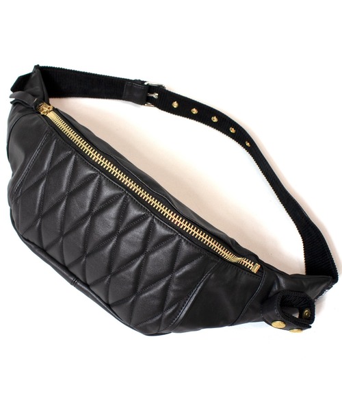 Schott（ショット）の「SCHOTT-PADDED BODY BAG/ショット パディングボディーバッグ（ショルダーバッグ・メンズ・ブラック/ゴールド/シルバー・FREE）」の9枚目の写真
