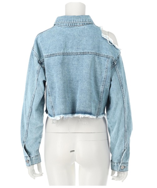 LATINA（ラティーナ）の「ダメージデニムジャケット（デニムジャケット・レディース・ブルー・FREE）」の5枚目の写真