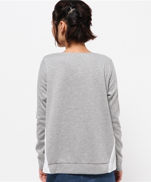OUTLET(アウトレット)の「【CAPRICIEUX LE'MAGE】シャツレイヤードプルオーバー(Tシャツ/カットソー・レディース・ネイビー/グレー・FREE)」の7枚目の写真
