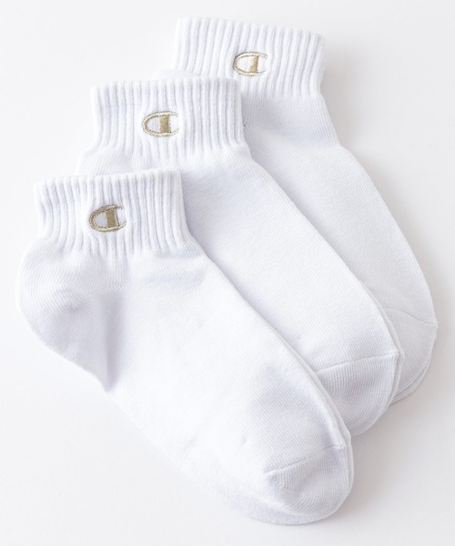 Champion(チャンピオン)の「【CHAMPION/チャンピオン】キッズ ショート丈 ソックス 3P モノトーン CBSCY301 3足組 C ODORLESSR(シーオドレス) 抗菌防臭 靴下(ソックス/靴下・キッズ・ブラック/ホワイト・FREE)」の1枚目の写真