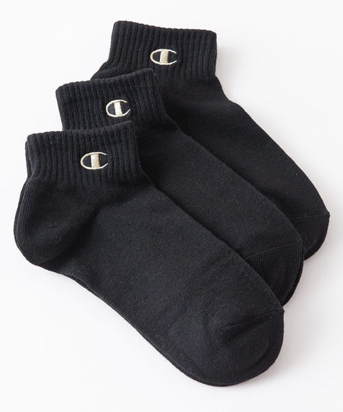 Champion(チャンピオン)の「【CHAMPION/チャンピオン】キッズ ショート丈 ソックス 3P モノトーン CBSCY301 3足組 C ODORLESSR(シーオドレス) 抗菌防臭 靴下(ソックス/靴下・キッズ・ブラック/ホワイト・FREE)」の2枚目の写真