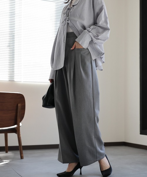 美品✨サカイ ワイドパンツ 切替え アシンメトリー チェック